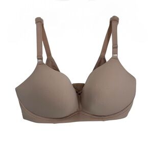 Torrid Size 46DD Bra Wire-Free Push-Up Plunge 360 Back Smoothing Dusty Pink